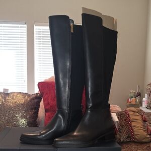 Gently Used Black Knee-High Leather Boots